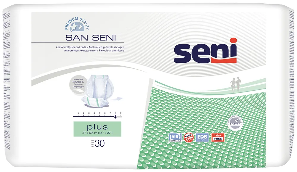 Подгузники анатомические SAN SENI Plus 30 шт