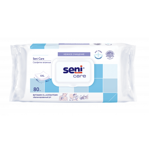 Салфетки влажные с витамином Е и аллантоином  SENI CARE 80шт