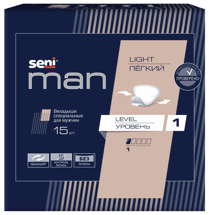 Вкладыши специальные для мужчин SENI MAN LIGHT LEVEL 1