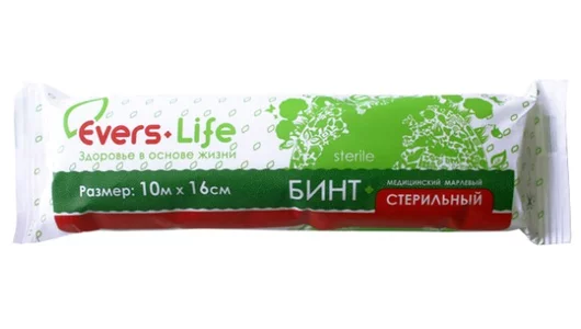 Бинт марлевый медицинский Evers Life 10 х 16 см