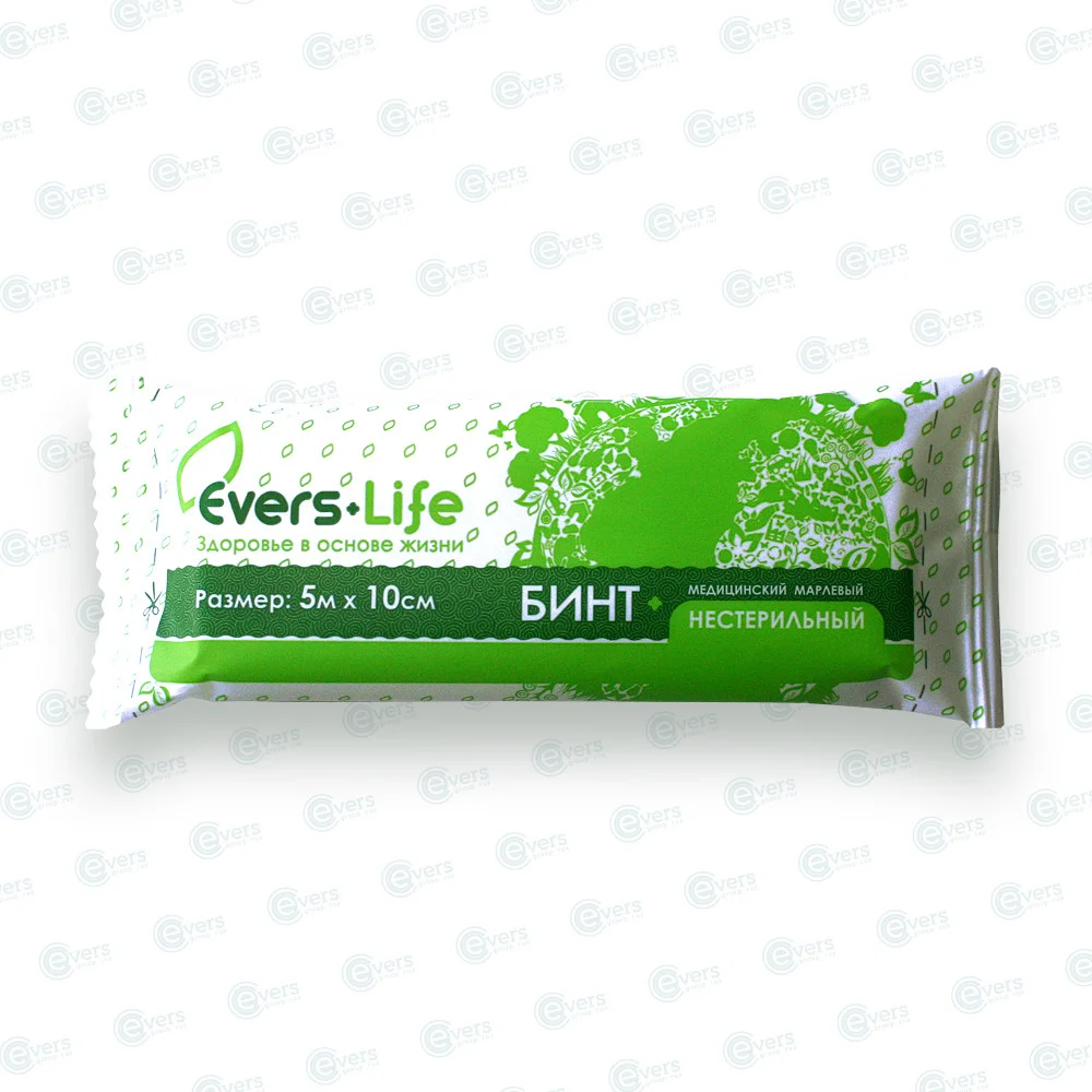 Бинт марлевый медицинский Evers Life 5 х 10 см