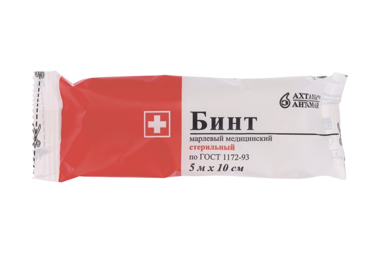 Бинт марлевый медицинский Ахтамар 5 м х  10 см