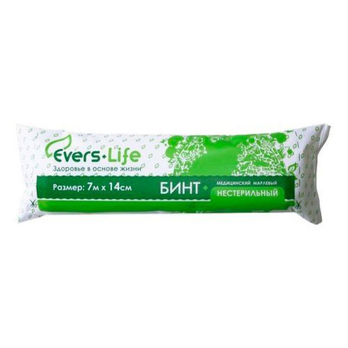 Бинт марлевый медицинский Evers Life 7 х 14см