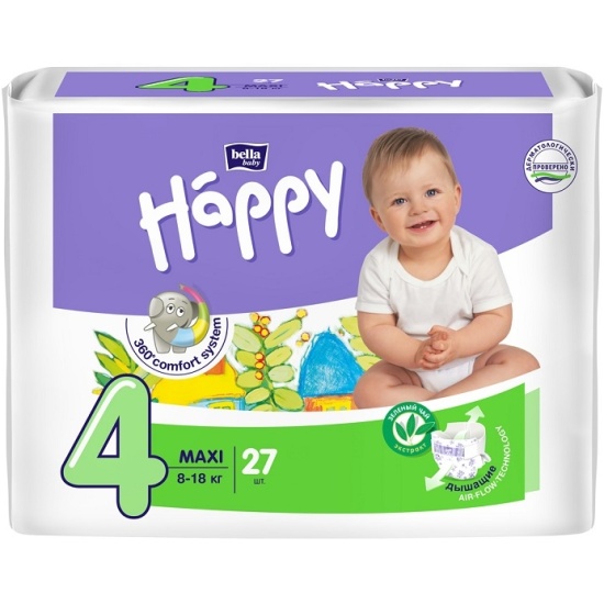 Подгузники детские "bella baby Happy" Maxi 27 шт