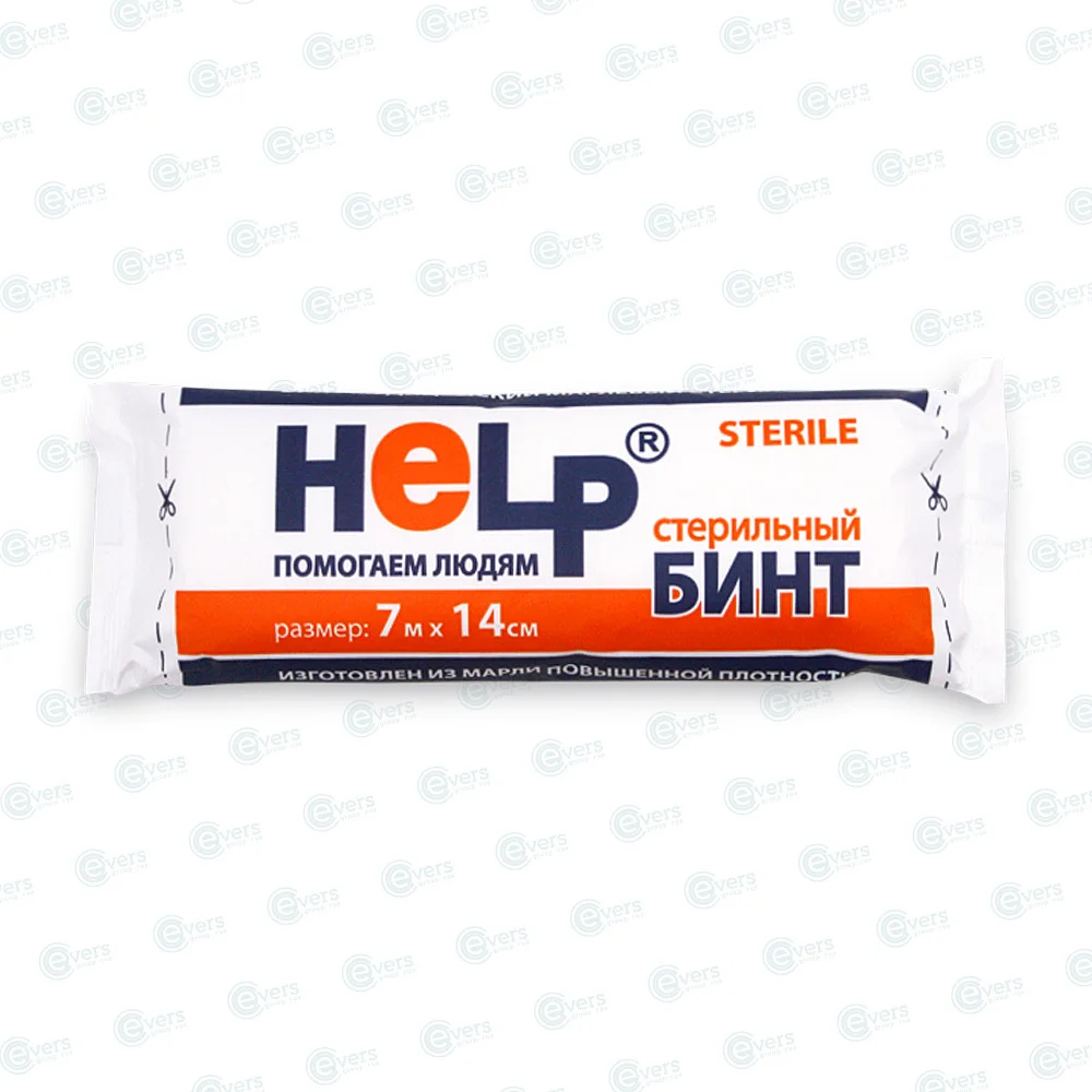 Бинт марлевый медицинский HELP 7м х 14см