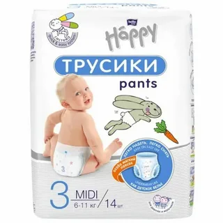 Подгузники-трусики детские "bella baby Happy" Midi 14 шт