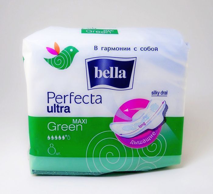 Прокладки женские гигиенические супертонкие "Perfecta Ultra" Maxi Green 8 шт