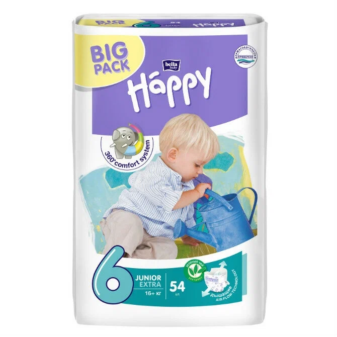 Подгузники детские "bella baby Happy" Junior Extra 54 шт