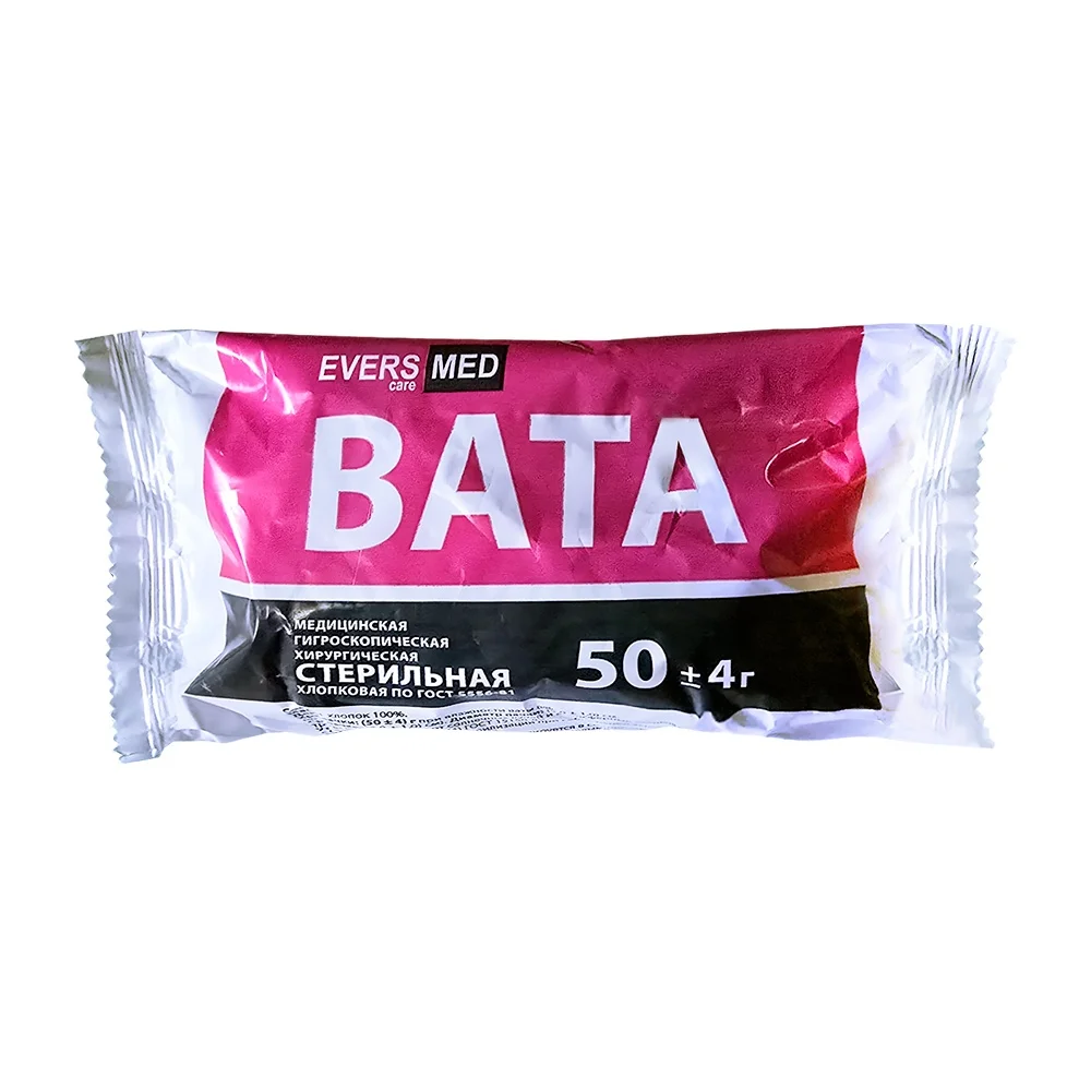Вата хирургическая Evers Life 50 г